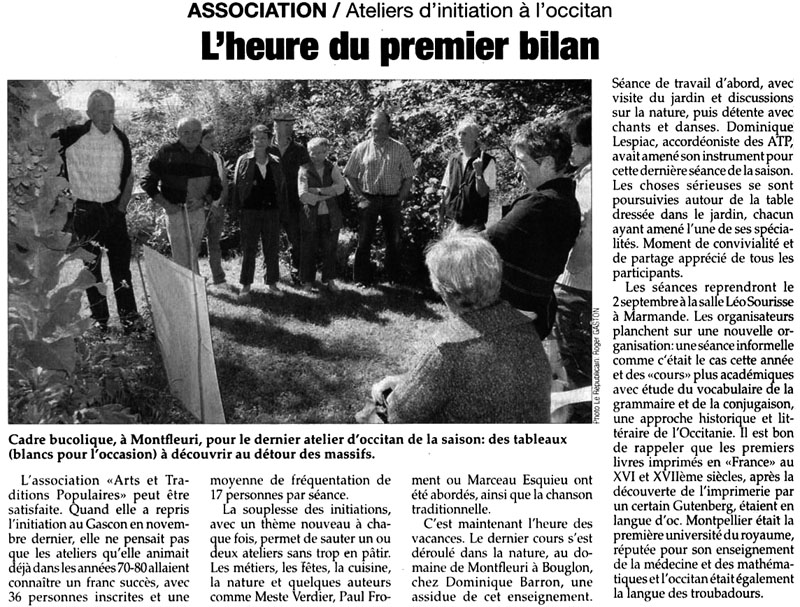 Républicain : « L’heure du premier bilan »
