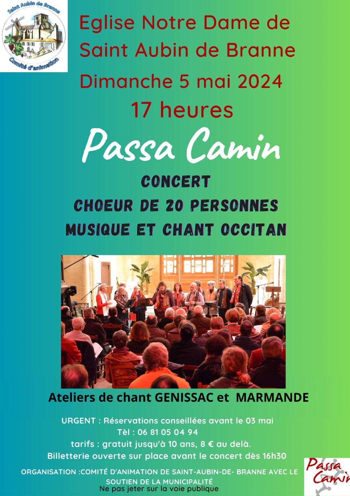 Concert Saint Aubin de Branne