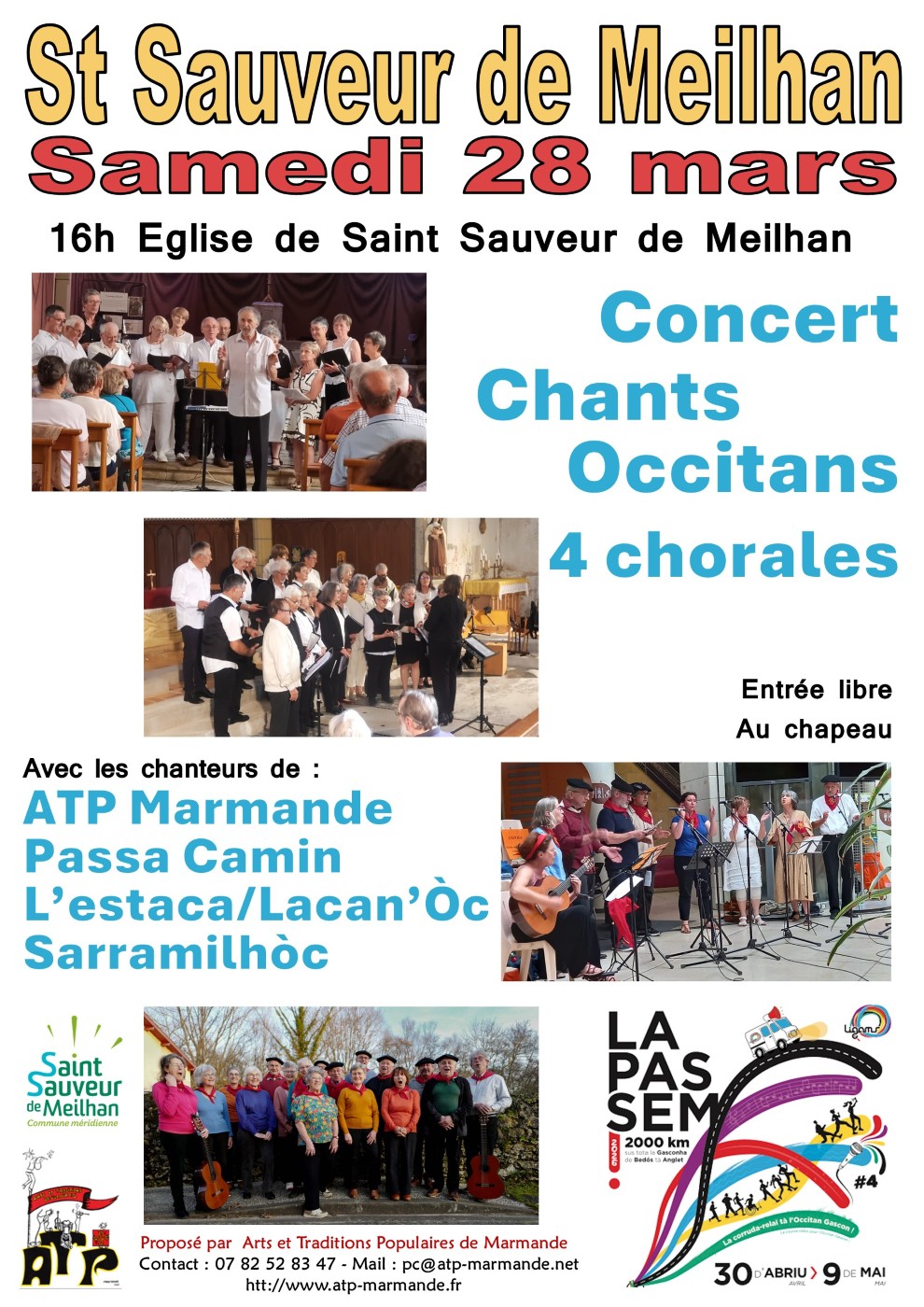 Concert chants à St Sauveur de Meilhan